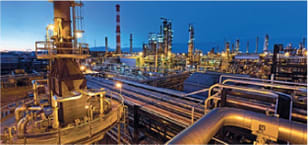 Photo of Imperial Oil refinery at night